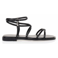  σανδάλια tsoukalas μαύρα με πολλαπλά λουράκια μαυρο