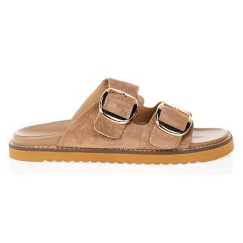 παντόφλες πούρο σουέτ με χρυσές σε προσφορά