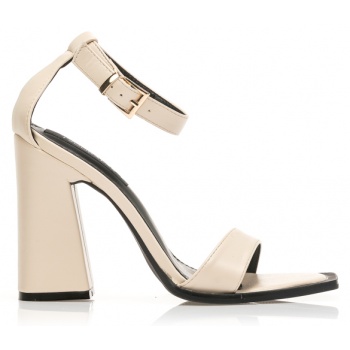 πέδιλα nude δερματίνη με φάσα και σε προσφορά