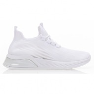 sneakers  λευκά υφασμάτινα με ημιδιαφανές σχέδιο λευκο