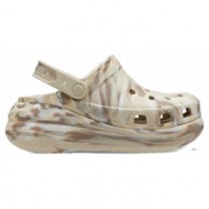  crocs σαγιονάρες- slides classic crush marbled clog - beige-crocs208265-123-beige