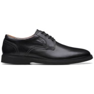  clarks ανδρικά παπούτσια oxford μονόχρωμα με διακοσμητικές ραφές `malwood lace` - 26168162 μαύρο