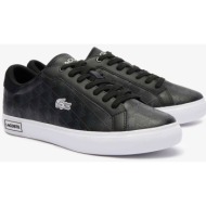  lacoste ανδρικά δερμάτινα sneakers με all-over 3d monogram graphic print `powercourt` - 47sma0090312