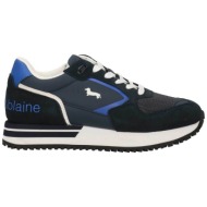  harmont & blaine ανδρικά suede sneakers - efm241050-6200 μπλε σκούρο