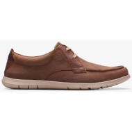  clarks ανδρικά δερμάτινα παπούτσια oxford `flexway lace` - 26176950 ταμπά