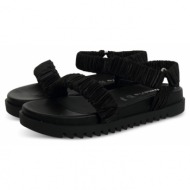  tamaris sandal flat μαύρο