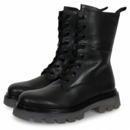  s.oliver lace boot flat μαύρο
