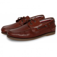  tommy hilfiger boat shoe core leather καφέ