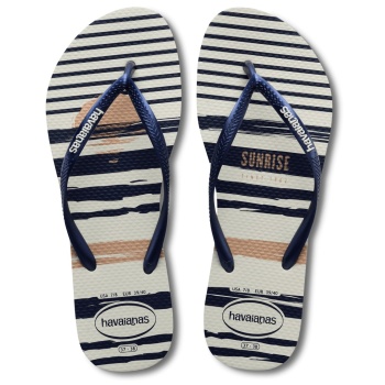 havaianas slim nautical λευκό / μπλε σε προσφορά