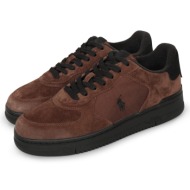 sneakers polo ralph lauren masters court suede trainer καφέ