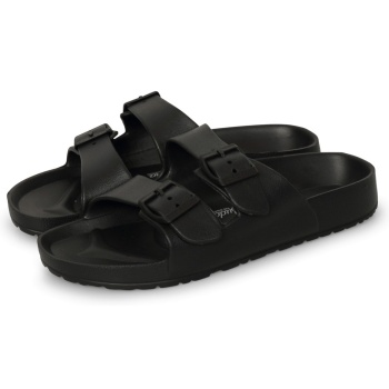 funky buddha buckle sandals μαύρο