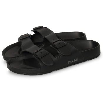 funky buddha buckle sandals μαύρο