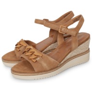  tamaris wedge chain sandals κάμελ