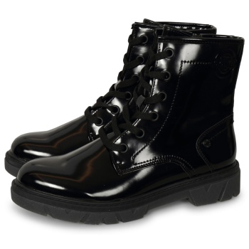 s.oliver combat lace boot flat μαύρο