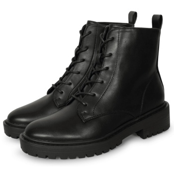 only bold pu lace up boot μαύρο