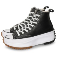  converse run star hike leather μαύρο