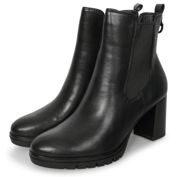 tamaris chelsea heel boots μαύρο