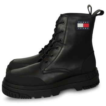 tommy hilfiger lace up leather boot