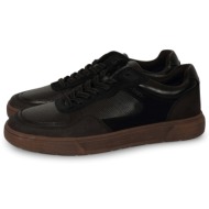  tamaris woodlike sole lace up μαύρο