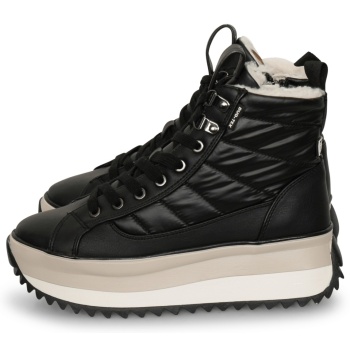 tamaris warmlined jagged boots μαύρο