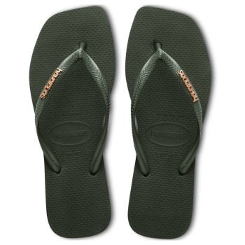 havaianas square logo metallic χακί σε προσφορά