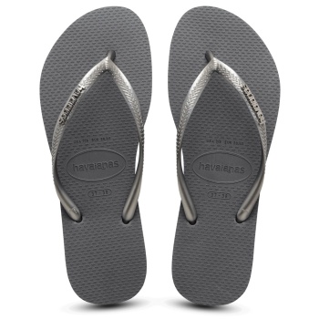 havaianas slim logo metallic γκρι σε προσφορά