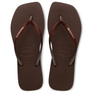  havaianas square glitter καφέ σκούρο