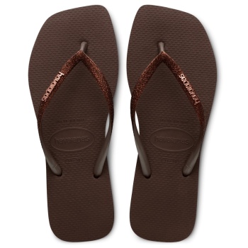 havaianas square glitter καφέ σκούρο σε προσφορά