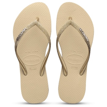 havaianas slim sparkle ii μπεζ