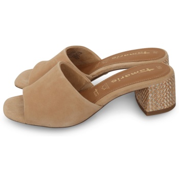 tamaris classic heeled mules kαφέ