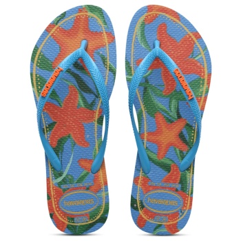 havaianas slim tropical γαλάζιο