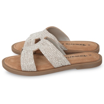 tamaris strass flat mules ασημί σε προσφορά