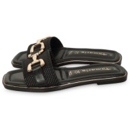  tamaris chain mules μαύρο