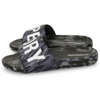 superdry core camo pool slide μαύρο σε προσφορά