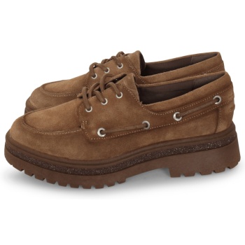 tamaris lace-up platform καφέ