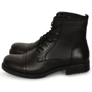  jack & jones wrussel leather ανθρακί