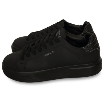 replay classic sneakers μαύρο