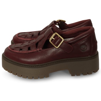 timberland stone street buckle μπορντώ