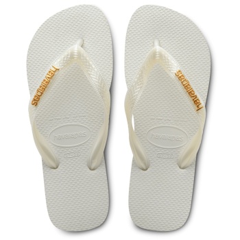 havaianas logo metallic λευκό