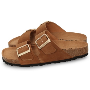 tamaris women slides κονιάκ