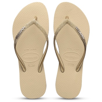 havaianas slim sparkle me μπεζ σε προσφορά
