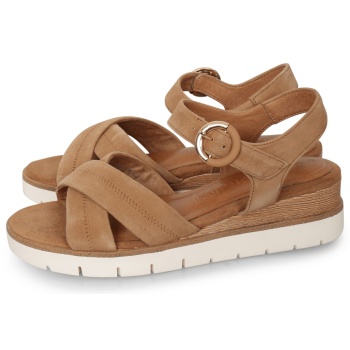 tamaris crossed sandals μπεζ