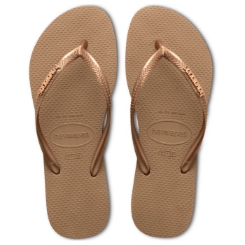 havaianas slim logo metallic χρυσό