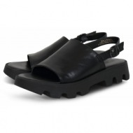  s.oliver sandal flat μαύρο