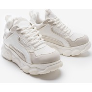 sneakers μονόχρωμα 022035 λευκο