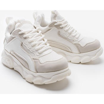 sneakers μονόχρωμα 022035 λευκο σε προσφορά
