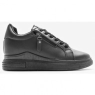  sneakers με κρυφή πλατφόρμα & λεπτομέρειες 022196 μαυρο