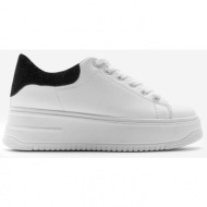  δίσολα sneakers 022198 λευκο/μαυρο
