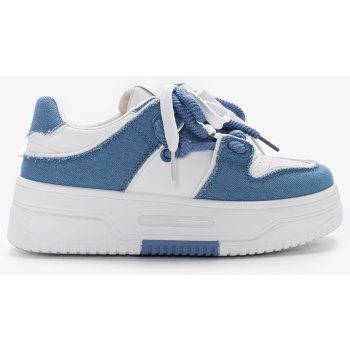 sneakers δίσολα με κορδόνια 022359 μπλε