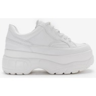  sneakers δίσολα μονόχρωμα 022364 λευκο